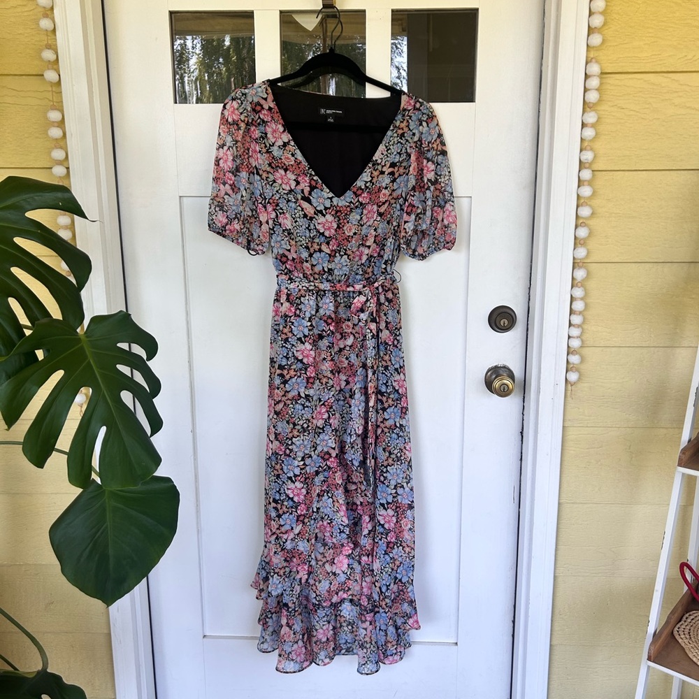 INC International Concepts Floral Maxi Dress - Pink and Blue